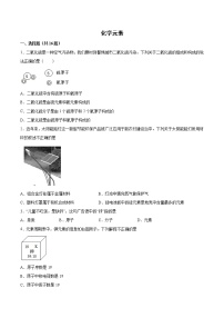 2022年中考化学二轮复习提升卷——化学元素