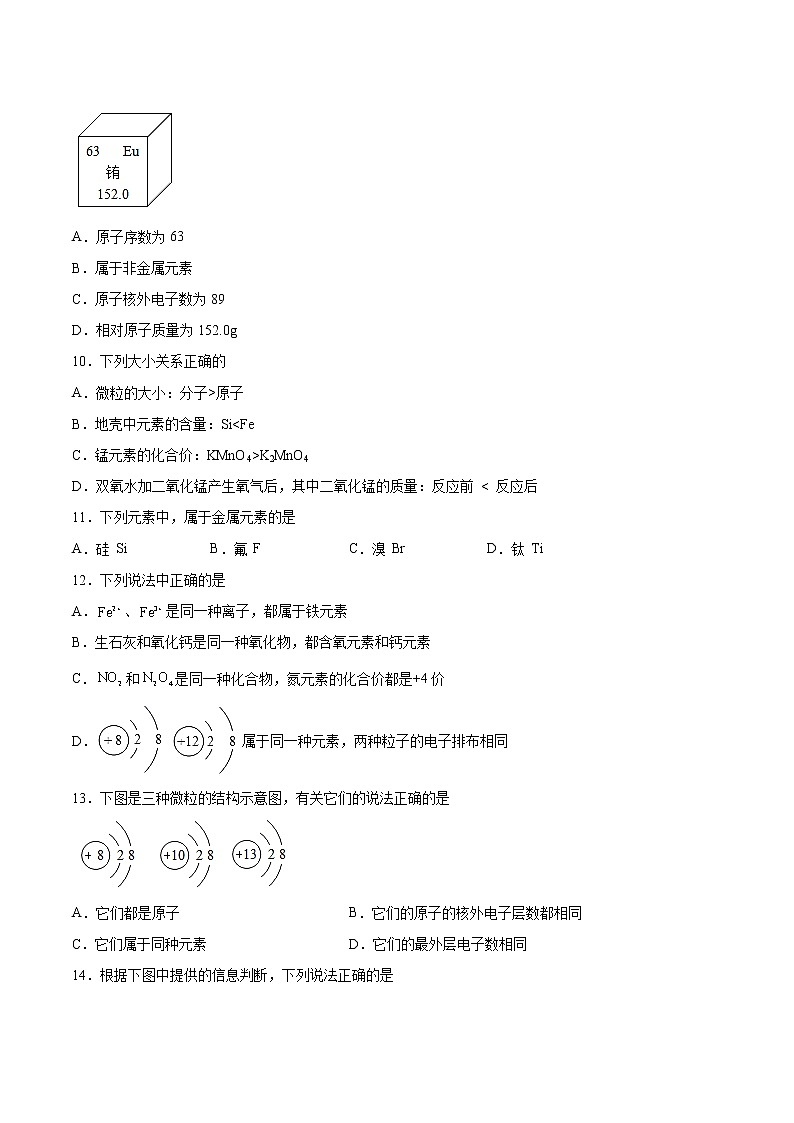 2022年中考化学二轮复习提升卷——化学元素第3页