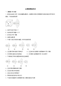 2022年中考化学二轮复习提升卷——元素周期表简介