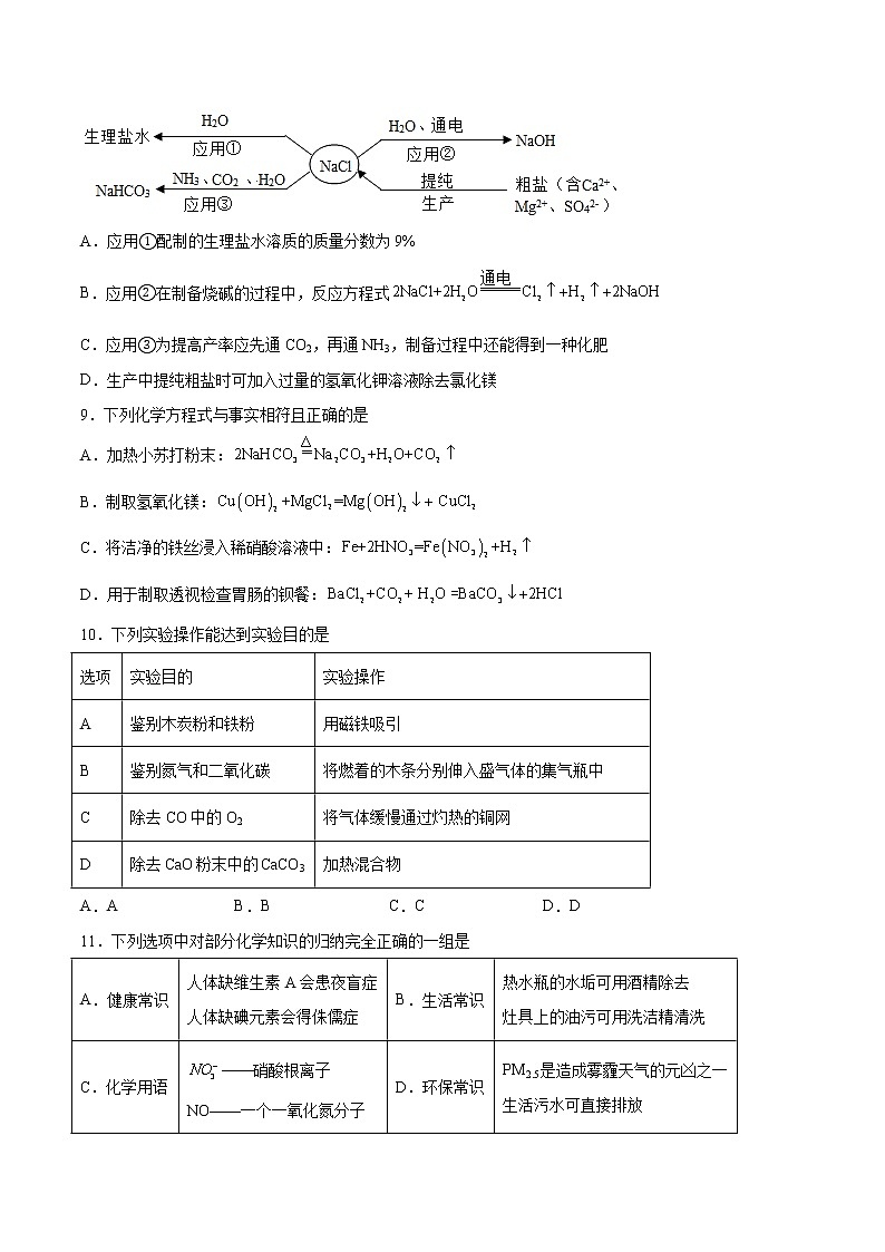 2022年中考化学二轮复习提升卷——常见盐第2页