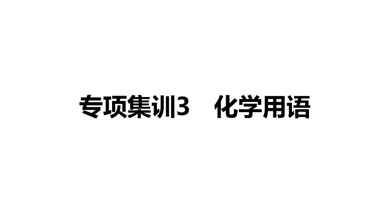 2022年湖南省益阳市中考化学专项集训3化学用语课件第1页