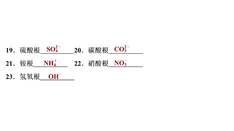 2022年湖南省益阳市中考化学专项集训3化学用语课件第3页