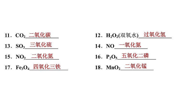 2022年湖南省益阳市中考化学专项集训3化学用语课件第5页