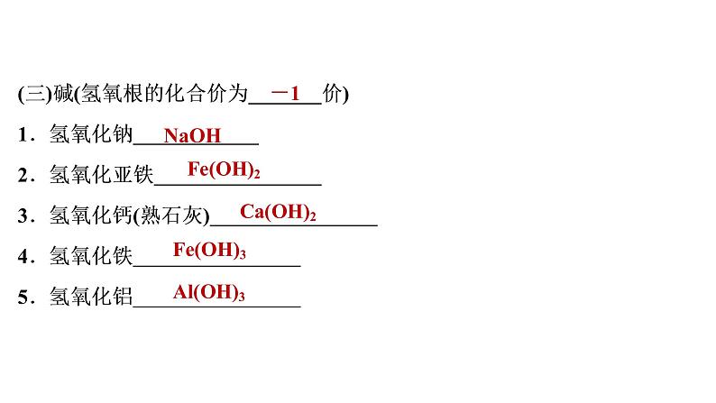 2022年湖南省益阳市中考化学专项集训3化学用语课件第7页