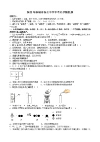 2022年安徽省桐城市杨公中学中考化学模拟题(word版含答案)