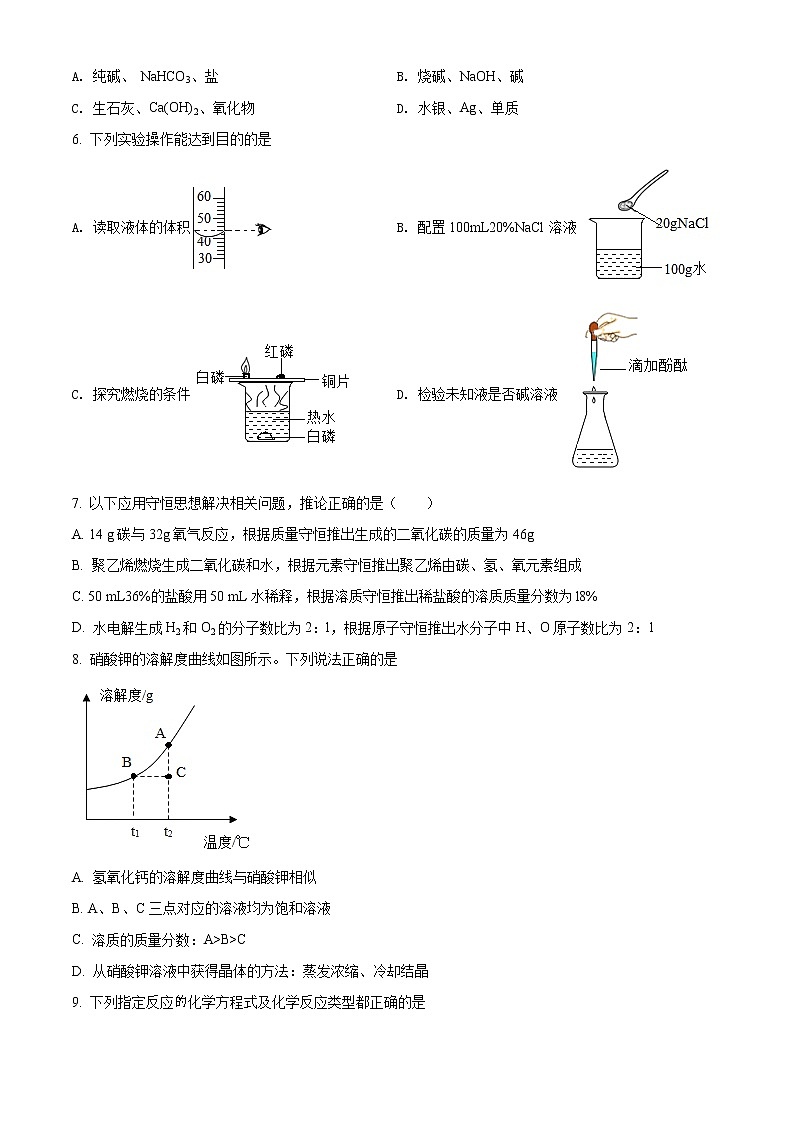 2022年四川省广元市利州区万达实验学校中考零诊考试化学试题第2页