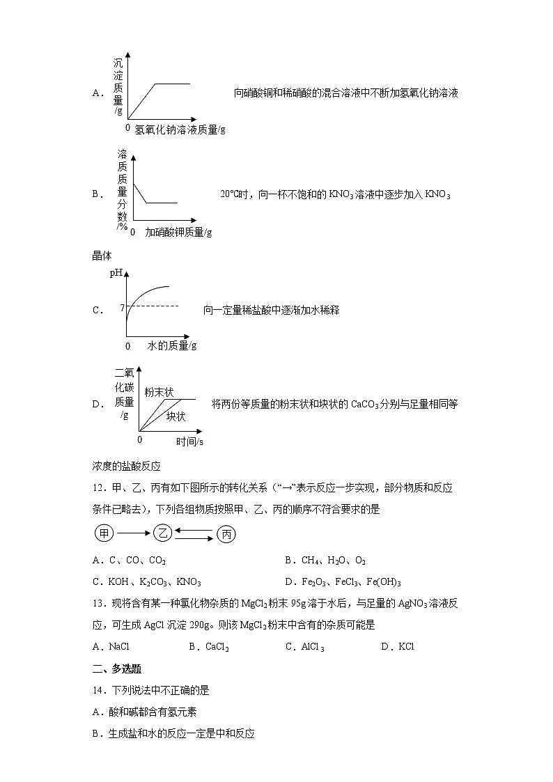 2022年河南省郑州外国语中学九年级普通高等学校招生考试（一模）化学试题(word版含答案)03