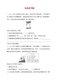 2022年鲁教版化学中考专题练习信息给予题