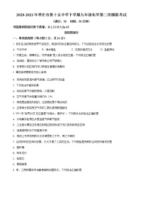 精品解析：2021年山东省枣庄市市中区枣庄十五中中考二模化学试题（解析版+原卷板）