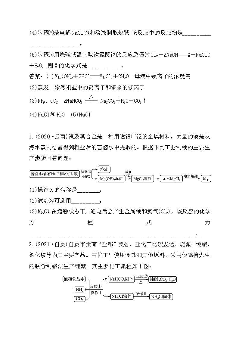 2022年鲁教版化学中考专题练习工艺流程题第2页