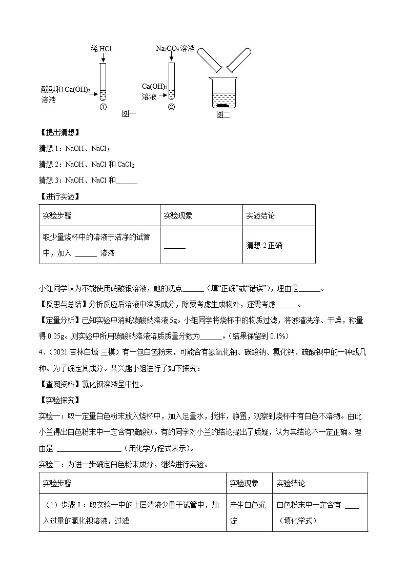 2022年中考化学二轮专题复习卷——科学探究题第3页