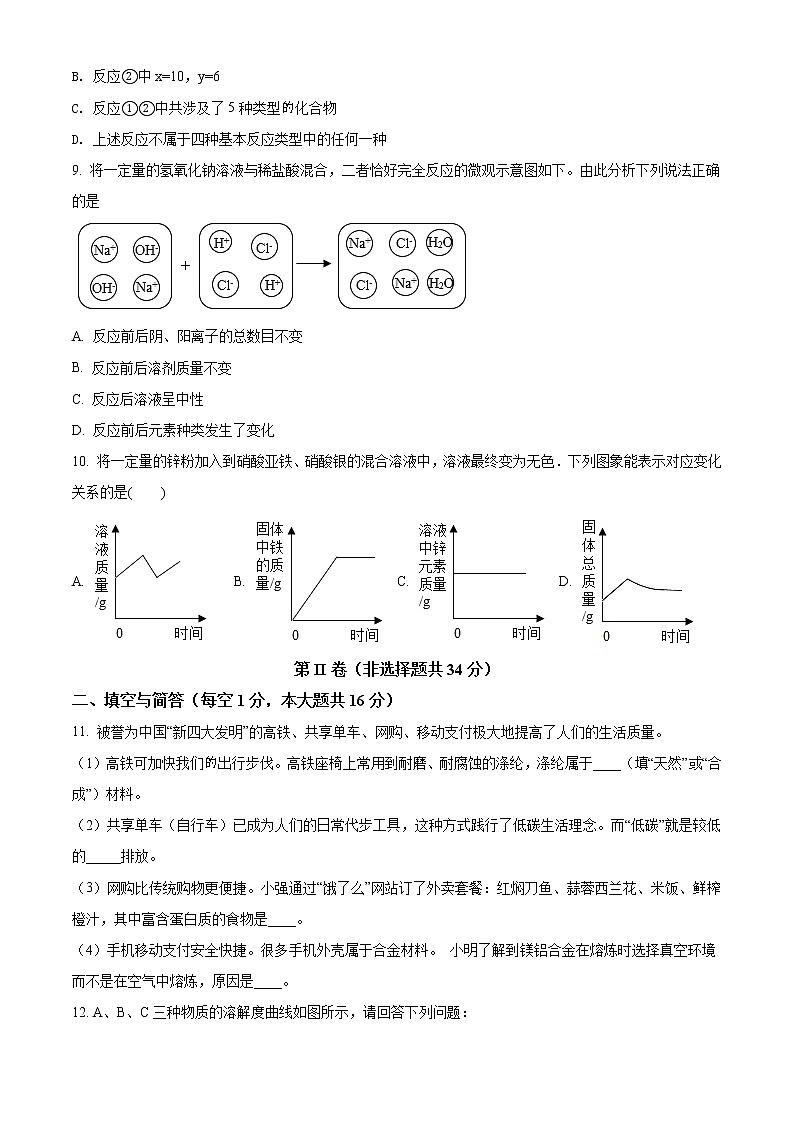 精品解析：2020年山东省济宁市汶上县中考二模化学试题（原卷版）第3页