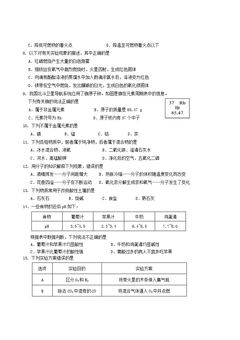2022年广西桂林市灌阳县中考第一次模拟考试化学试题(word版含答案)02