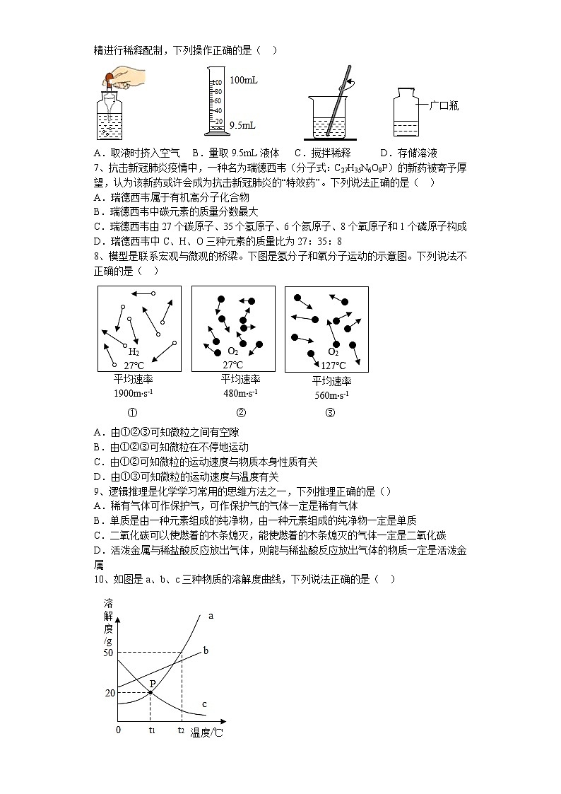 2022年安徽省中考化学仿真卷（三）(word版含答案)第2页