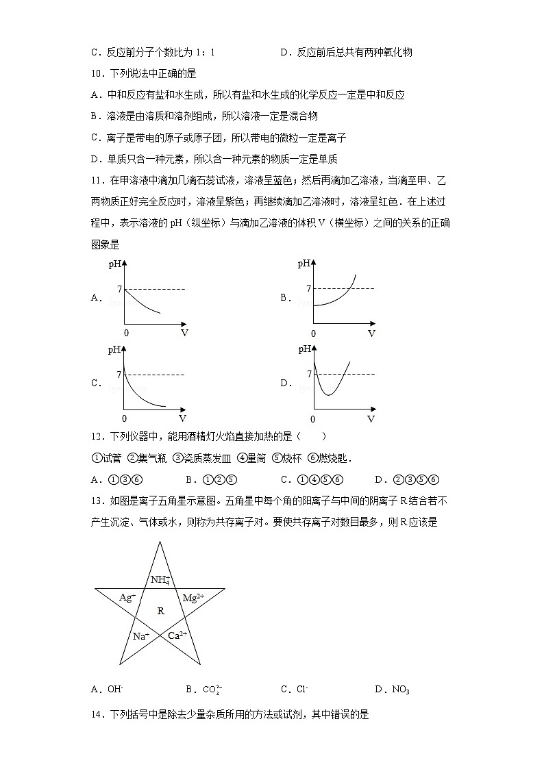 2022年江苏省常州市金坛区中考一模化学试题(word版含答案)02