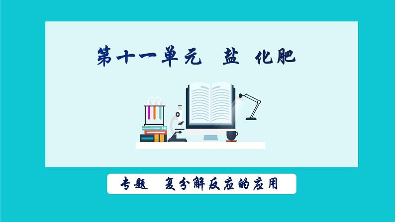 2022年中考化学专题复习复分解反应的应用课件PPT第1页