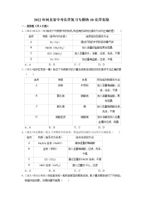 2022年河北省中考化学复习专题练10-化学实验