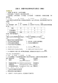 【专项练习】2021年中考化学分类汇编 30总复习：质量守恒定律和化学方程式(基础)