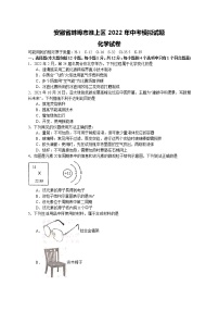 2022年安徽省蚌埠市淮上区九年级中考第一次模拟试题(word版含答案)