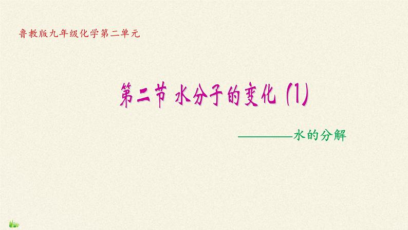 鲁教版九年级化学上册 2.2  水分子的变化 课件第2页