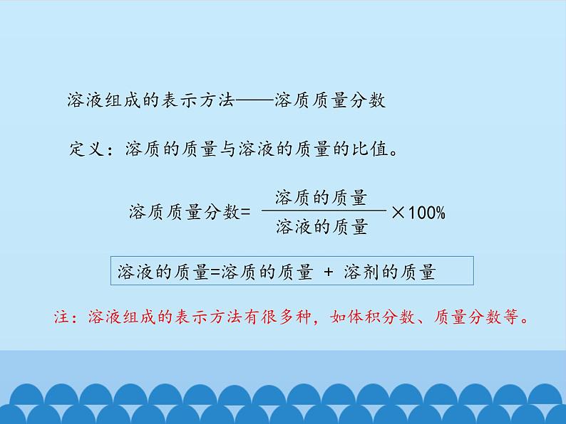 鲁教版九年级化学上册 3.2 溶液组成的定量表示_ 课件07