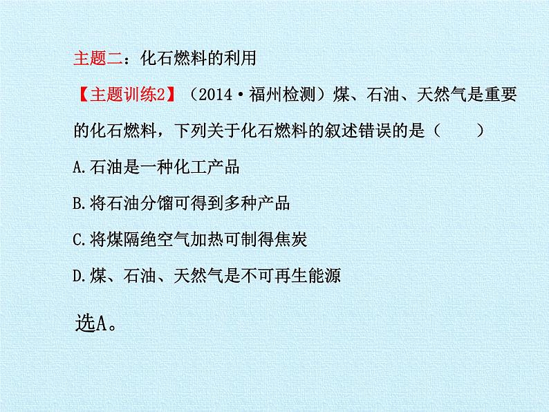 鲁教版九年级化学上册 第六单元  燃烧与燃料 复习 课件第7页