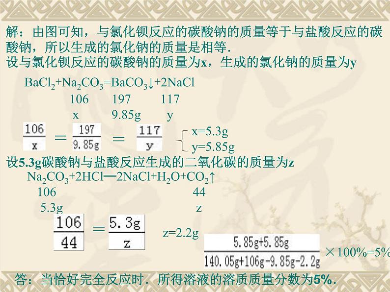 鲁教版九年级化学上册 5.3 中考专题复习：化学综合计算题 课件07