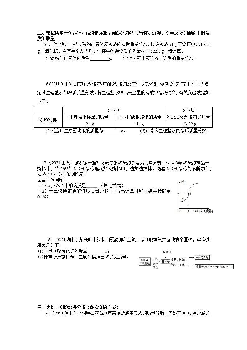 2022年中考化学二轮专题复习练习-计算题第2页