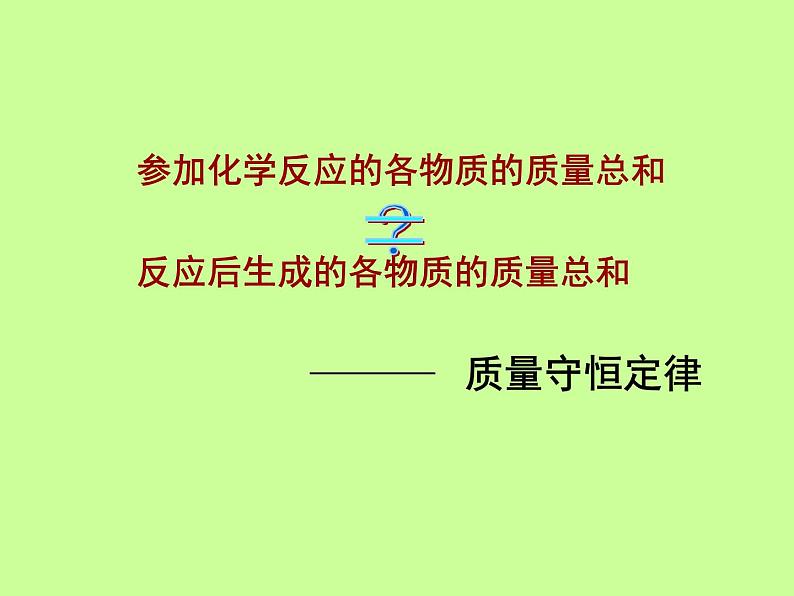 鲁教版九年级化学上册 5.1 质量守恒定律 课件第6页