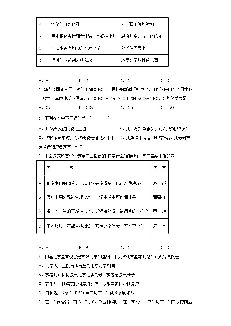 2022年安徽省铜陵市中考化学模拟卷第2页
