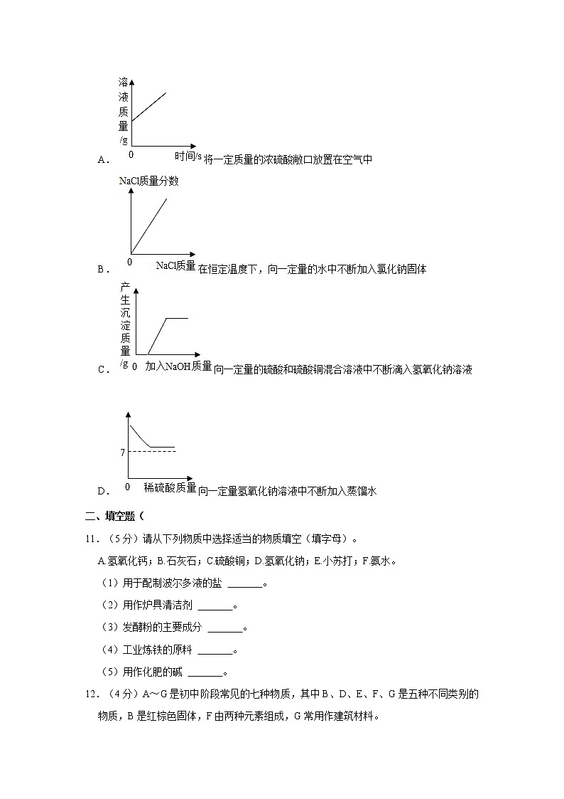 2021-2022学年江苏省徐州市鼓楼区东苑中学九年级（下）第一次月考化学试卷（含答案）第3页