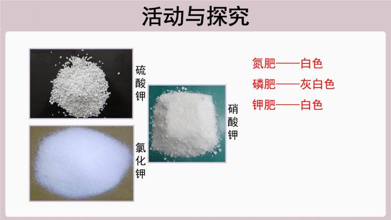 2022年中考化学总复习知识讲解---化学肥料的简易鉴别课件05