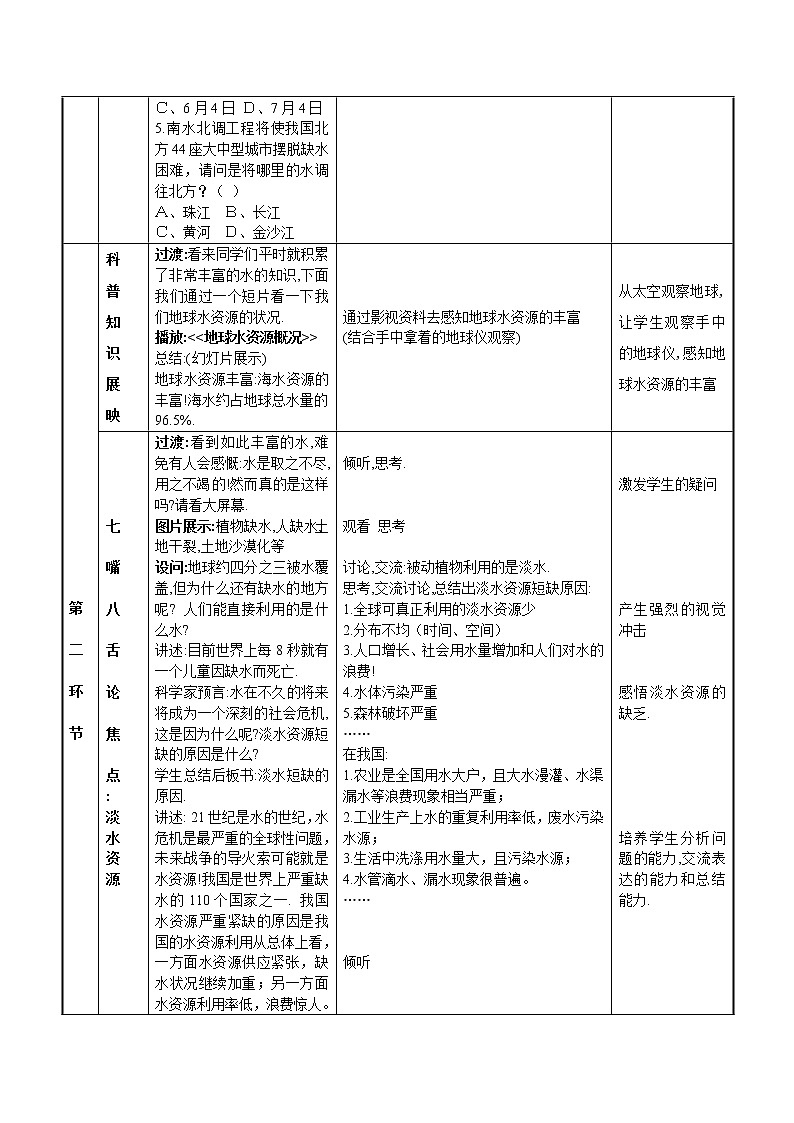 课题1 爱护水资源教案203