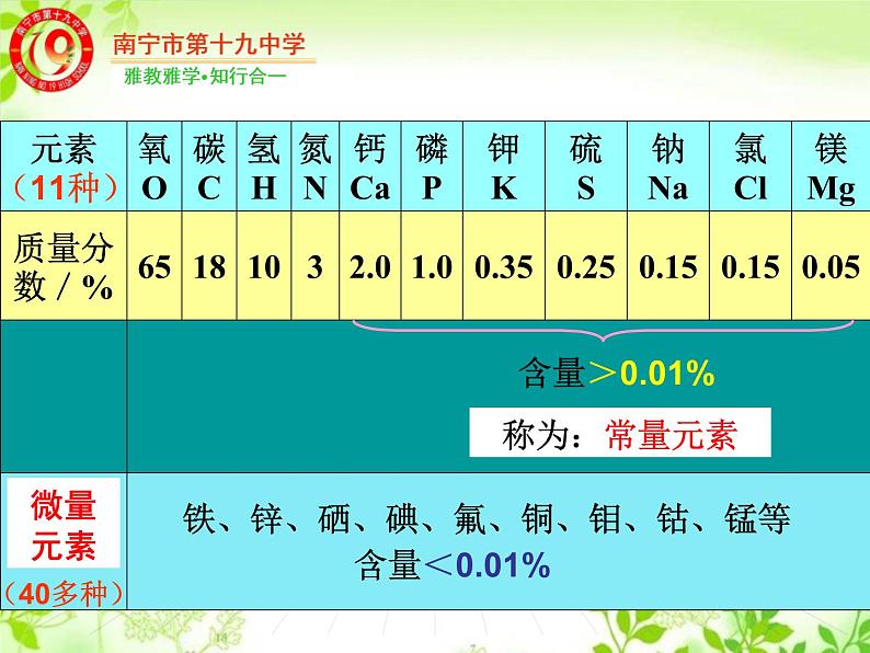 初中化学人教版九年级下册 课题2化学元素与人体健康1 课件第5页