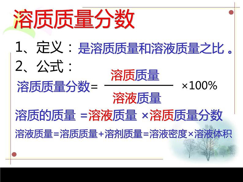 初中化学人教版九年级下册 课题3溶液的浓度1 课件05