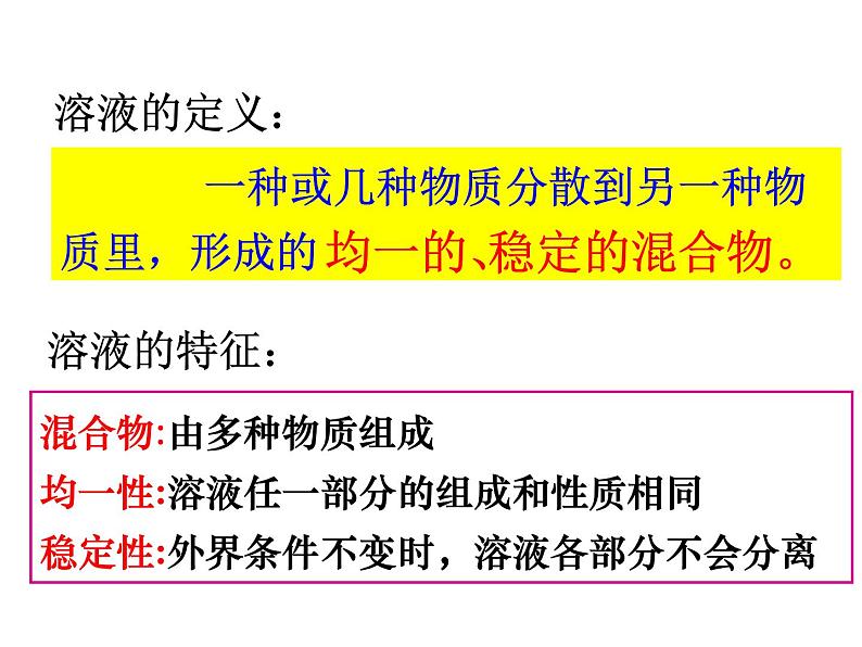 初中化学人教版九年级下册 课题1溶液的形成6 课件第8页