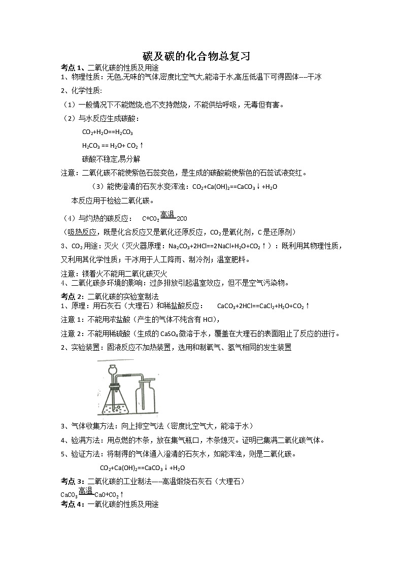 2022年总复习碳及碳的化合物第1页