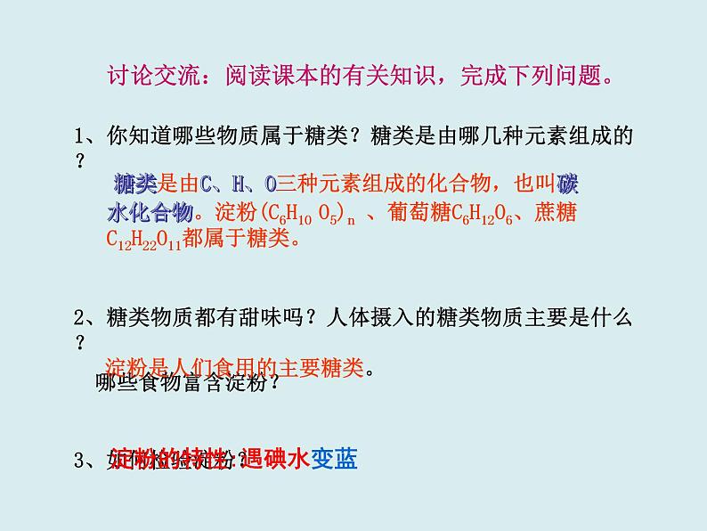 鲁教版九年级下册化学 10.1食物中的有机物 课件第7页