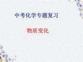 中考化学试题探究 物质变化 专题复习课件PPT