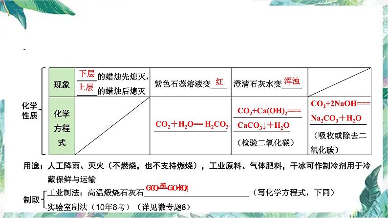 最新中考化学专题复习 专题复习之碳和碳的化合物课件PPT第7页