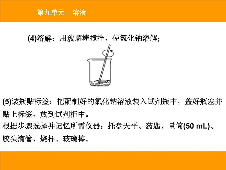 人教版（五四制）九年级化学 2.4 实验活动2 一定溶质质量分数的氯化钠溶液的配制 课件第6页