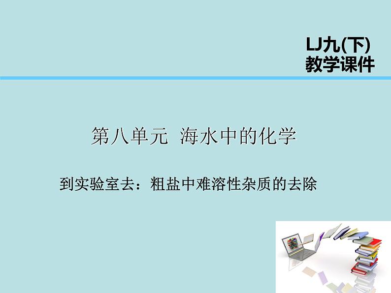 鲁教版九年级下册化学 8.4到实验室去：精盐中难溶性杂质的去除 课件03