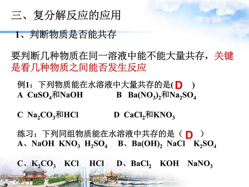 沪教版九下化学 7.2.4复分解反应及其应用 课件06