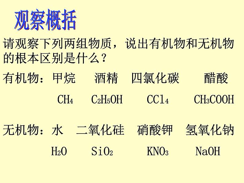 粤教版九下化学 9.1有机物的常识 课件02