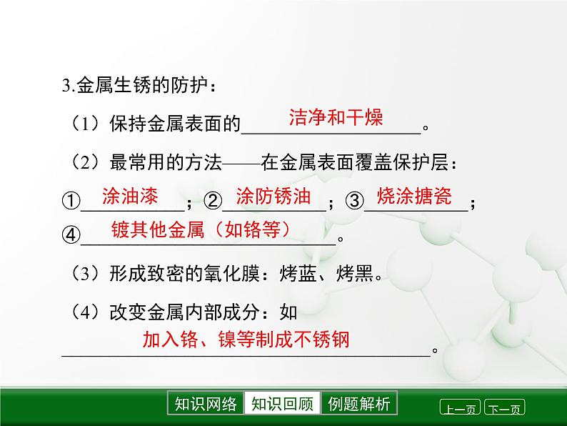 第5章 金属的冶炼与利用《金属保护和废金属回收》复习课件04