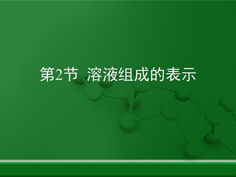 第6章 溶解现象《溶液组成的表示》复习课件第1页