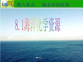 鲁教版九年级下册化学  8.1海洋化学资源 课件