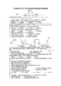 2022年湖南省湘潭县云龙中学初中学业水平模拟化学试题