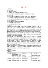 2020-2021学年课题1 空气教案及反思