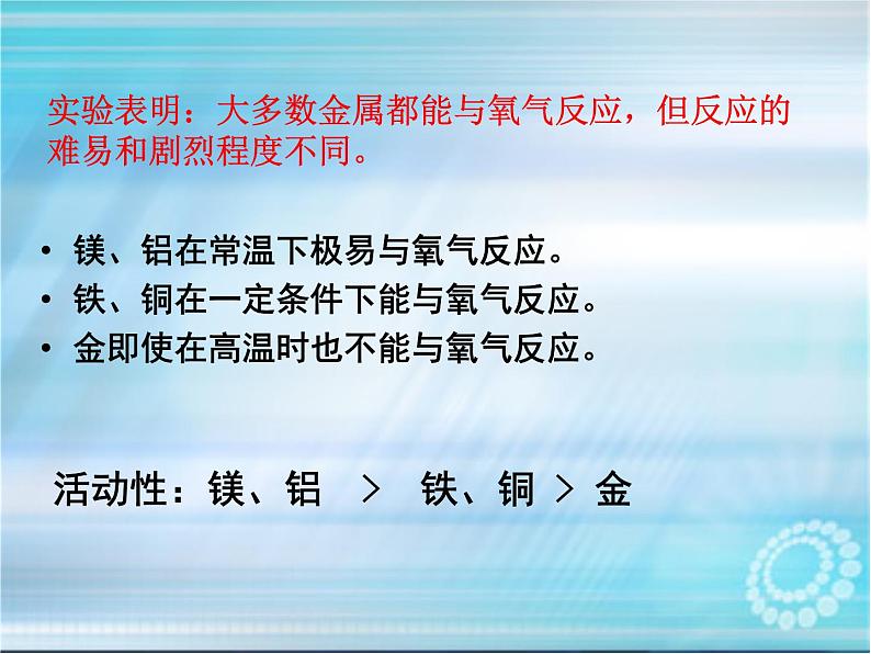 鲁教版九年级下册化学 9.2金属的化学性质 课件第4页
